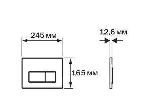 Кнопка смыва Aquatek Pneumo S PNS-0000010 пневматическое управление чёрный матовый